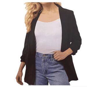 Dakota Blue XXL Womens Crepe Blazer Black